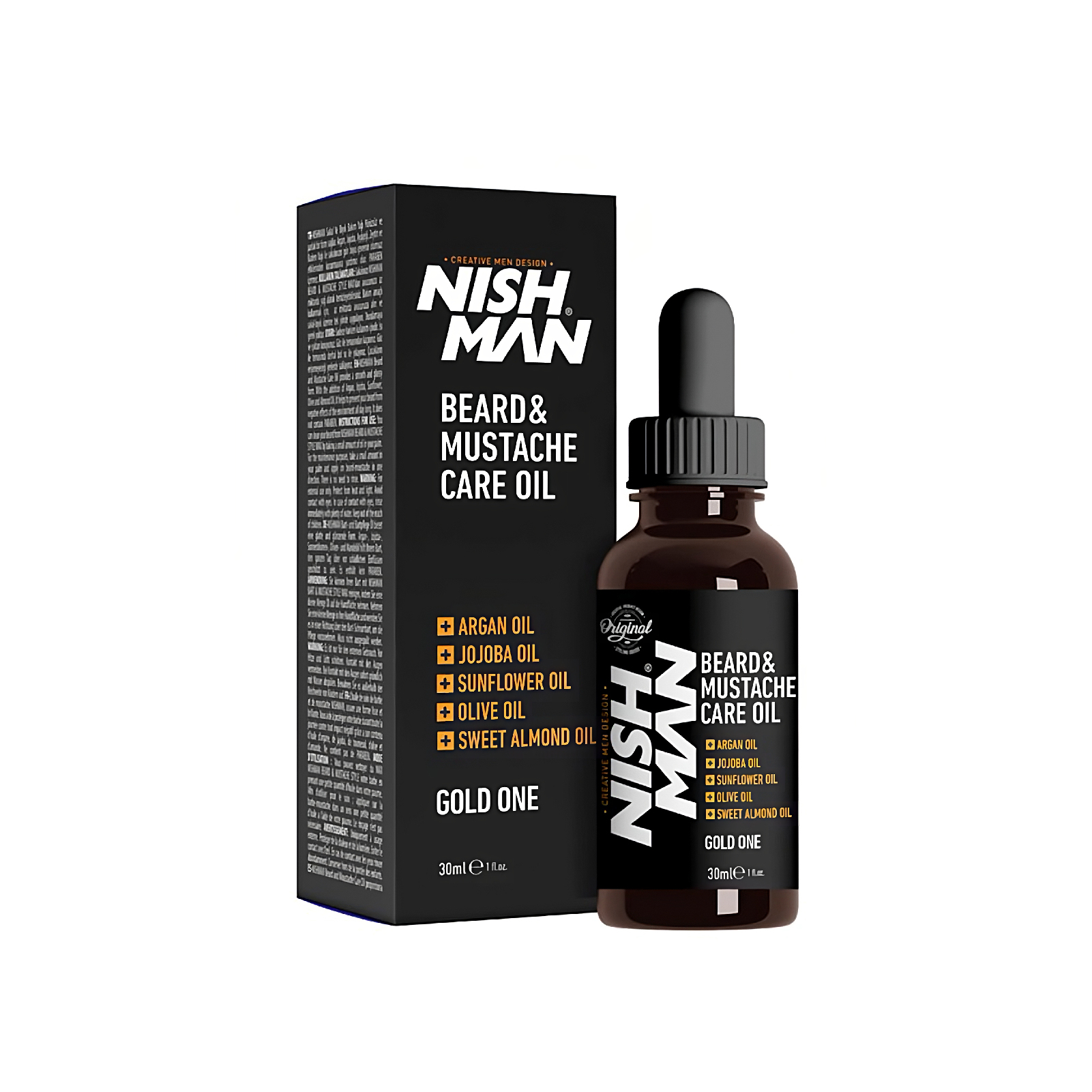 Beard and Mustache Care Oil Nishman 30ml importadora Johnson